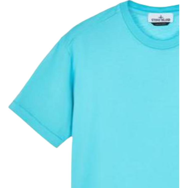 Stone Island Ss23 Solid Color Logo Patch Crew Neck Short Sleeve T-Shirt Men Tops Dark-Blue 101524113-V0042