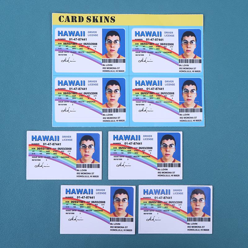 1/4 Pcs Mclovin Bank Credit Cards Bus Pass Stickers Cool Decoration Waterproof Card Driver'S License Credit Card Sticker