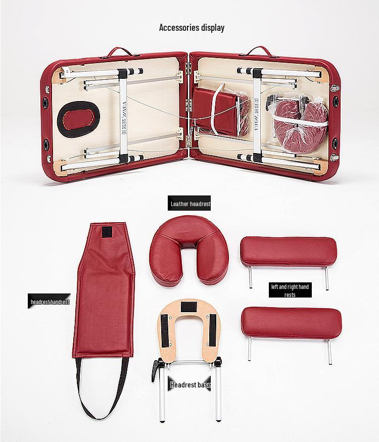 Meizhiyan Portable Aluminum Massage Bed for Home, Tattoo, and Physiotherapy Use