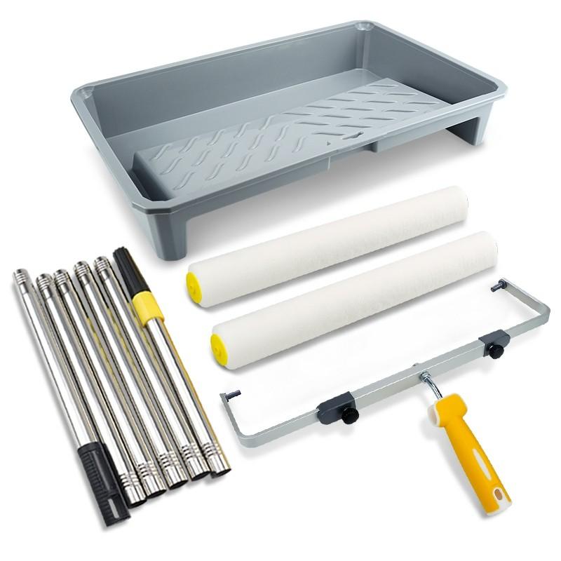 Paint Floor Paint Latex Paint Wall Brush Tool Large Capacity Paint Tray Roller Brush Splicing Rod Set Extra Large Roller Brush