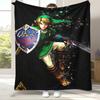 Retro Z-Zelda Cartoon Link Spiele Flanelldecke, Ultra Weiche Warme Plüschdecke für Zuhause Schlafzimmer Bett Sofa Abdeckung Camping Picknick Kind