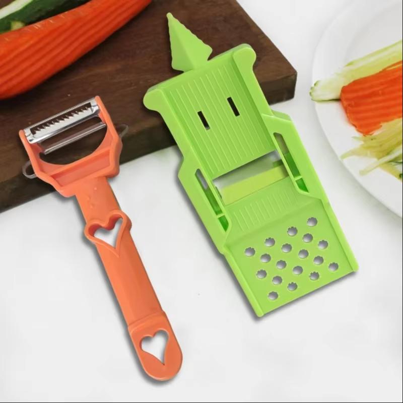 Multi Potato Peeler Portable Stainless Steel Fruit Slicer 2-in-1 Multifunctional Vegetable Chopper Tool For Home Kitchen
