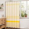 Simple Tassel Striped Bathroom Curtain – Printed Bamboo Joint Fabric, Privacy Shower Partition, Waterproof & Heavy Duty (Hooks Included)