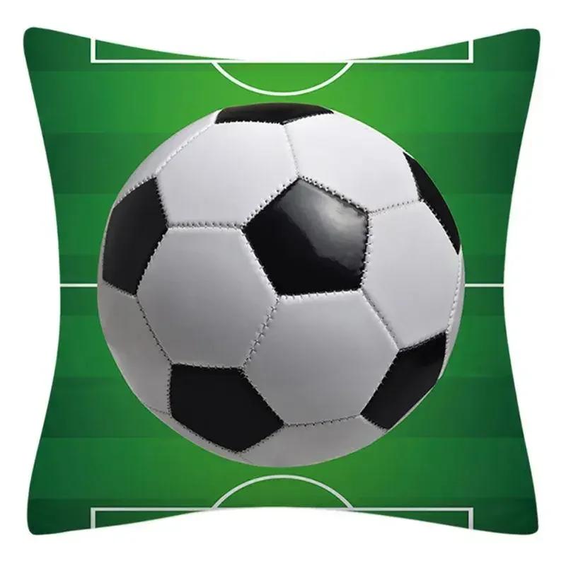 Vikama Sports-Themed Rugby And Basketball Decorative Square Cushion Cover, Suitable For Cars, Sofas, Offices, And Home Decor