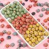 20pcs 12mm Watermelon Floral Glaze Ceramic Beads Colorful Loose Bead For Jewelry Making DIY Crafts Bracelet Necklace Accessories