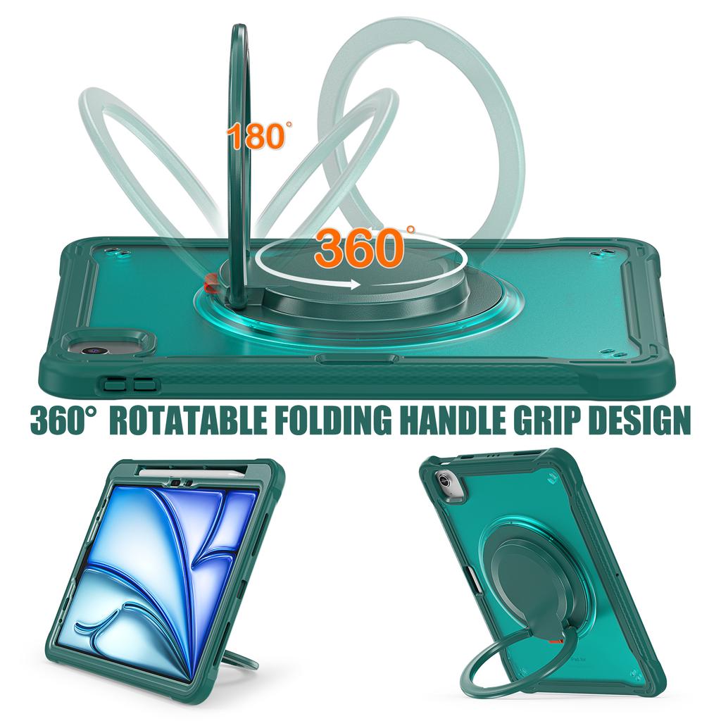 For iPad Air 11 (2025)/(2024)/Air (2022)/(2020)/Pro 11 (2022)/(2021)/(2020)/(2018) Case Rotary Kickstand Tablet Cover