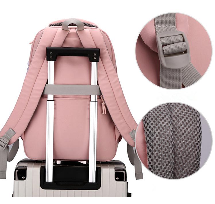 Cute Rabbit Students Backpack Casual Nylon Double Shoulder Bag Travel Bag Junior High School Student Schoolbag mochila book bag
