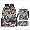 Fast Delivery Skibidi Toilet Backpack Cross-border Fashion Backpack Retro Schoolbag Cartoon Backpack Three-piece Set