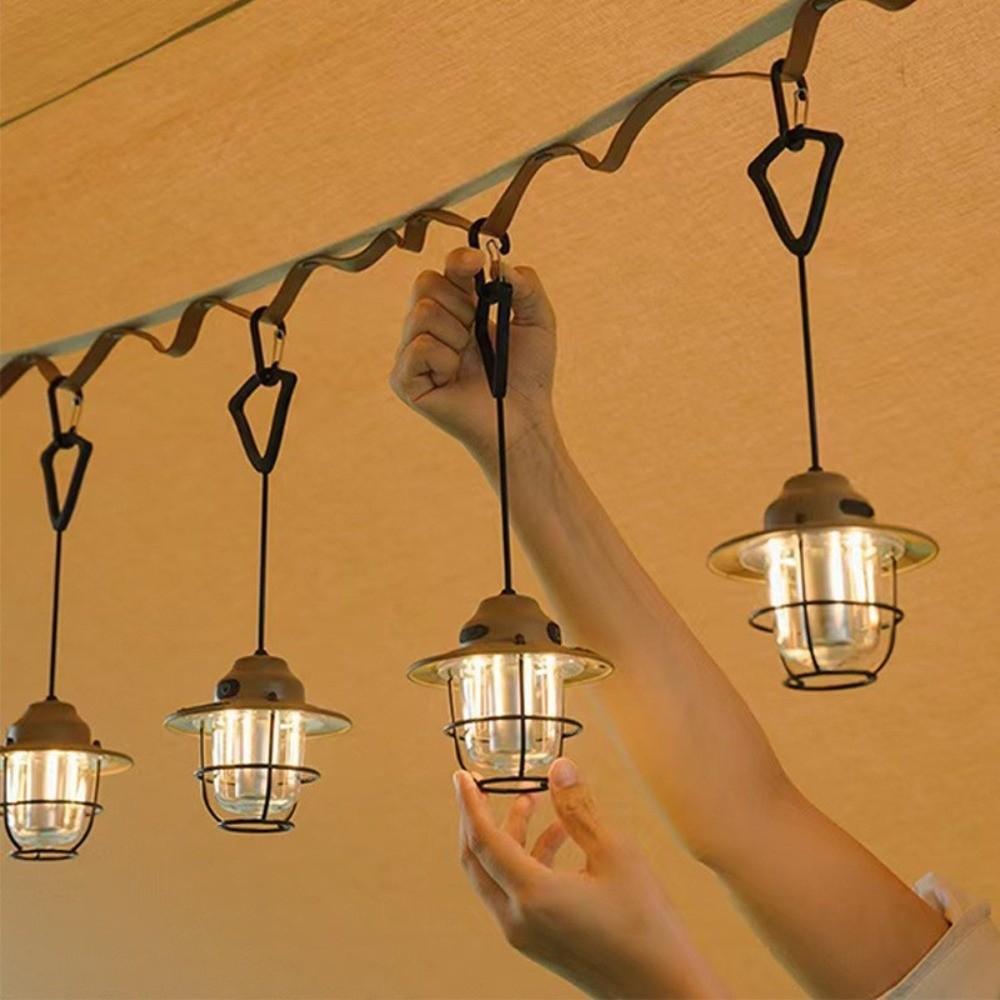 Portable Lantern Light Rechargable Camping Ambient Light Vintage Retro Chandeliers Outdoor