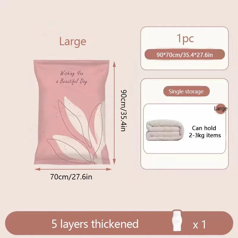 1pcs Vacuum Storage Bag, Household Cotton Quilt, Clothing Storage, Compression Bag, No Pumping, Thick Moving Packaging Bag