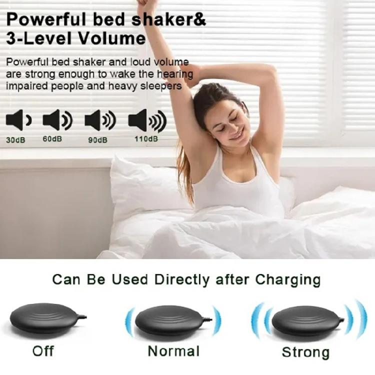 USB Connectives Vibratings Alarm Clock with Fashionable Look for Bedroom and Travel Use