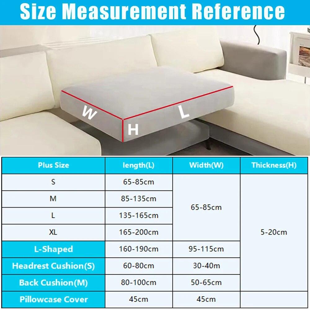 Jacquard Fabric Sofa Sectional Covers For Living Room Removable Couch Slipcover Elastic Sofa Protector Pets Kids Anti-Slip Home