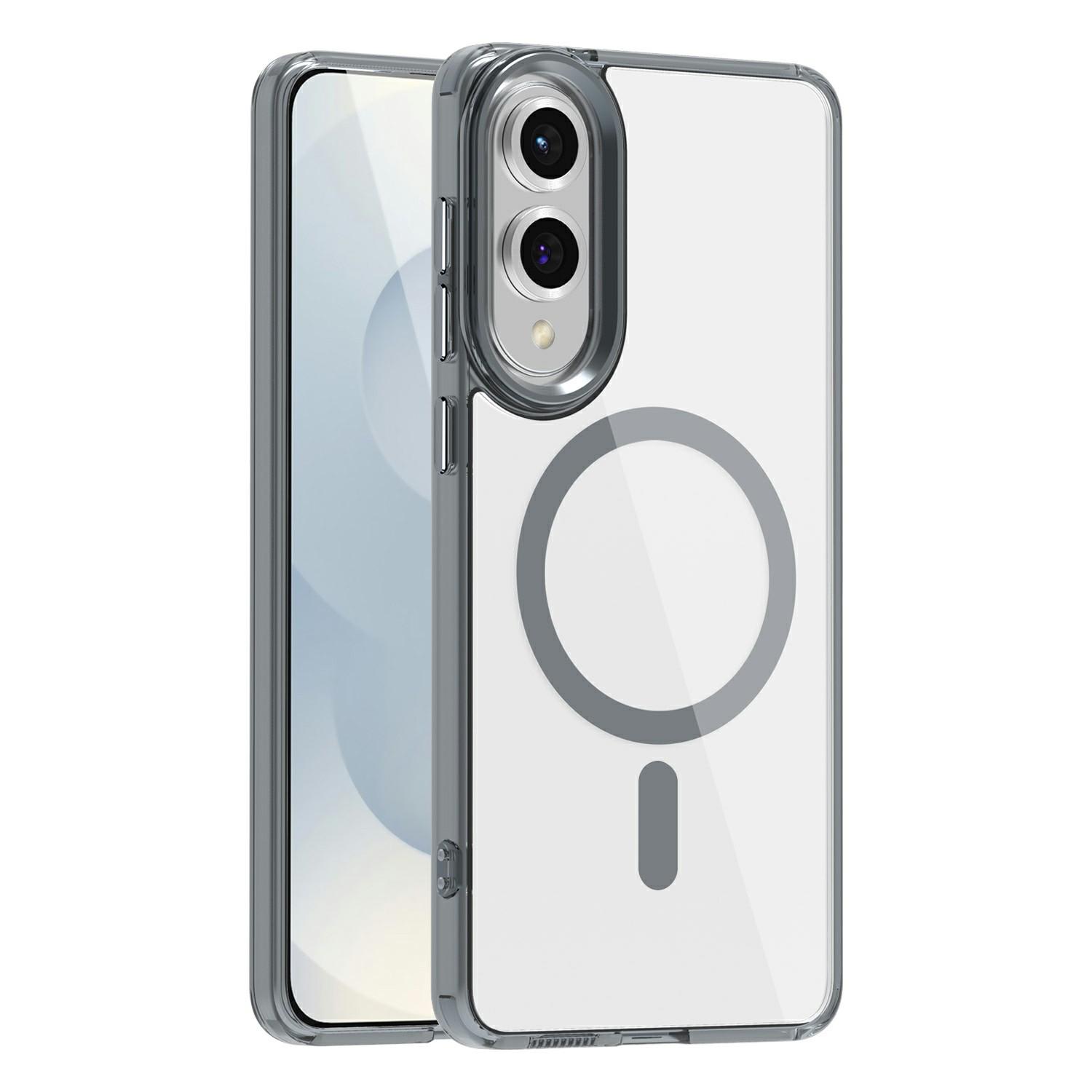 

Для Samsung Galaxy S25 Edge Чохол Сумісний з MagSafe ТПУ+ПК Прозора Накладка на Телефон Grey