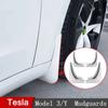 Mud Flaps Mudguards For Tesla Model 3 Y 2017- 2022 2023 Plastic Splash Guards Fender 4Pcs/set Black White Carbon Fiber Color