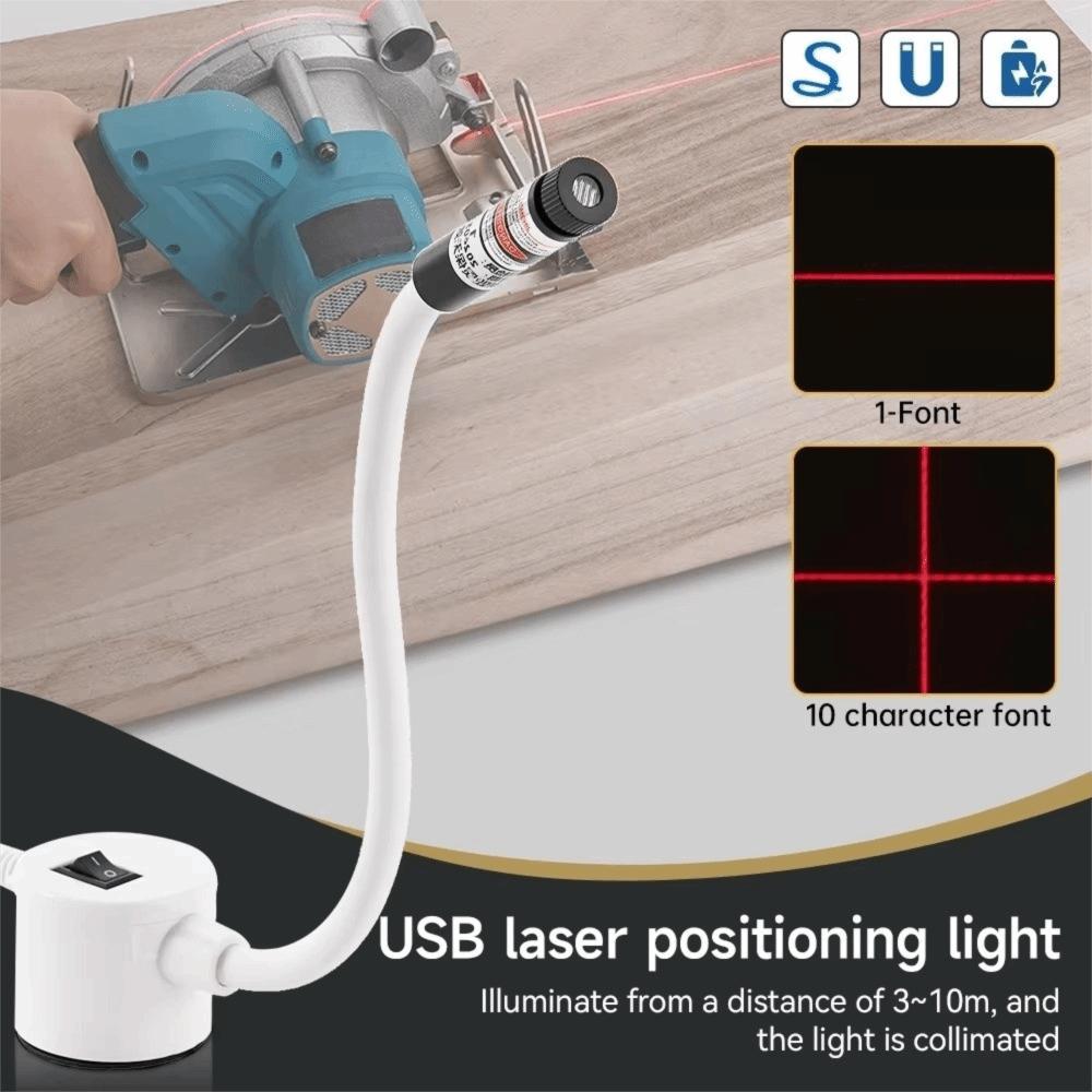 Tragbares magnetisches Positionierungs-Quilting-Licht zum Nähen Multifunktionale Einzel-/Kreuzlinien-Positionierungsleuchten USB-Arbeitslicht