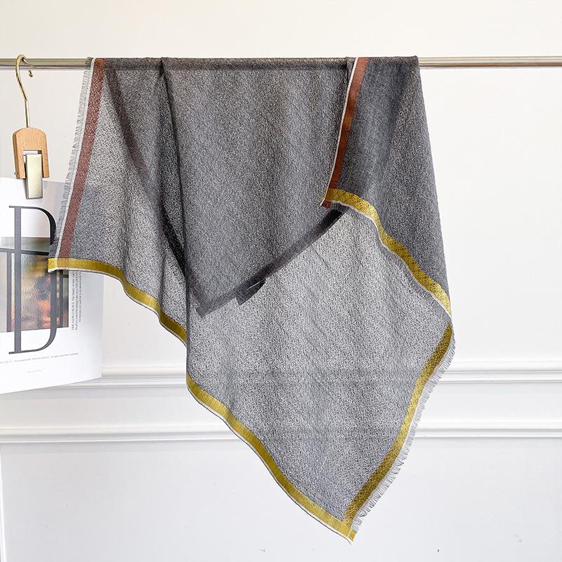 Light luxury 100% cashmere shawl delicate soft skin-friendly women s square scarf temperament versatile simple cashmere silk scarf 65