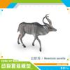 Forest Animal Model Simulation Wildebeest Antelope Big Horn Deer Twist Horn Goat Antelope Static Ornament Toy