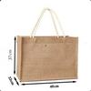 Jute Handbag - Laminated 3D Burlap Tote, Blank Linen Design, Logo Printable.