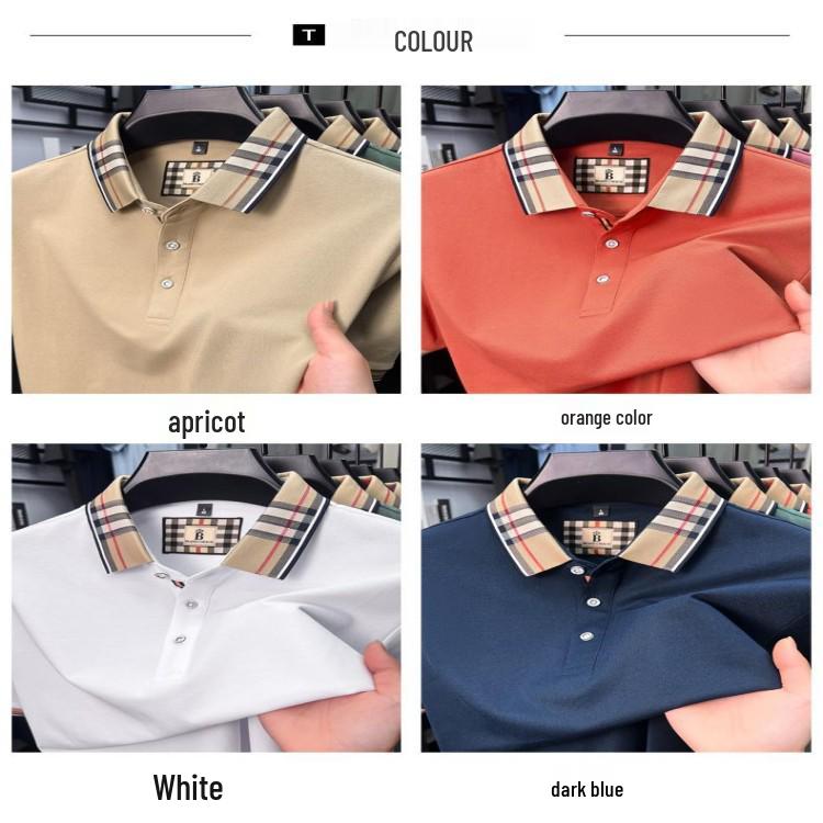 Zomer Polo Shirt met Korte Mouwen voor Heren - Volwassen, Veelzijdige Business Casual Kleding