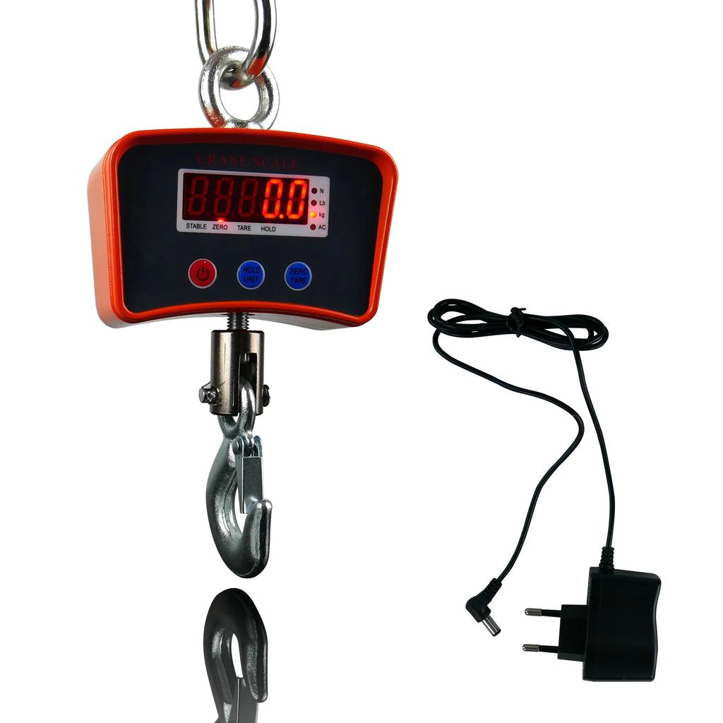 Waga Elektroniczna Hakowa 1T 1000 Kg, Waga Na Hak, Waga Przemysłowa, Z Wyświetlaczem Wagpro H1000