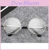 Premium Quality Large Oversized Metal Frame Clear Lens Round Circle Eye Glasses