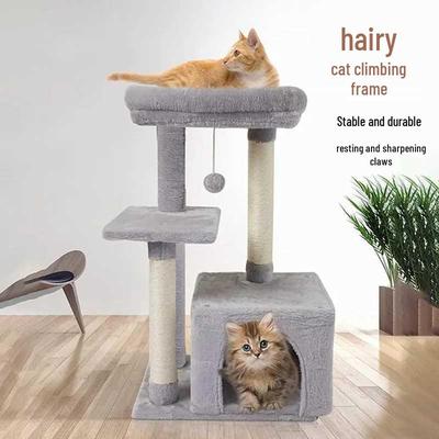 Cat Tree with Teaser Ball, Bed, and Climbing Platform - Pet Supplies