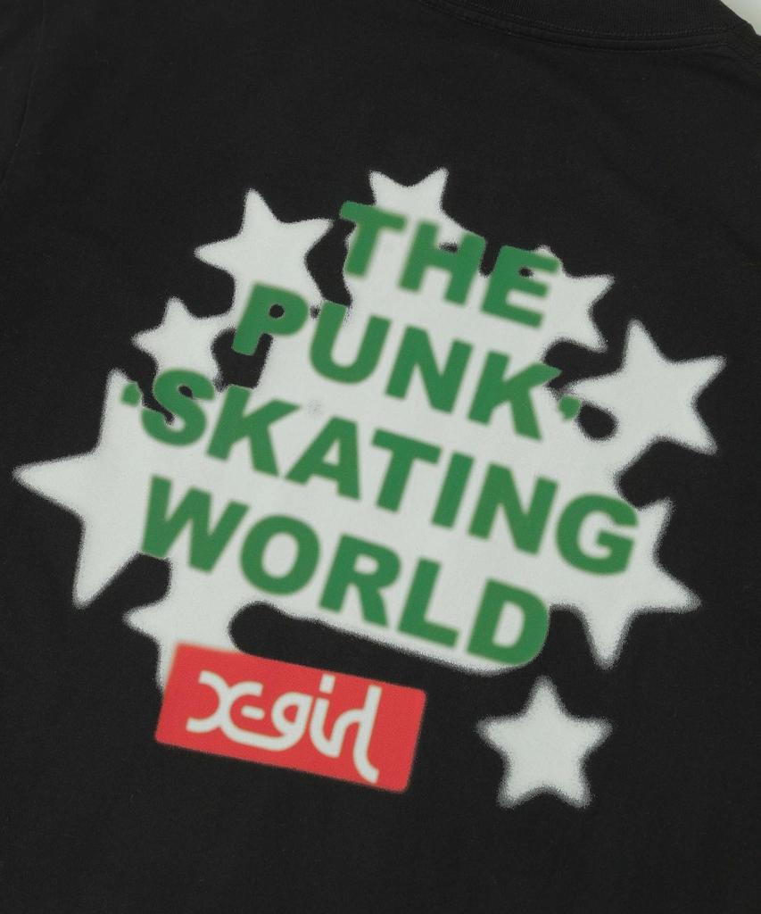 STAR SPRAY LOGO TEE 105252011007 BLACK M X-girl S/S