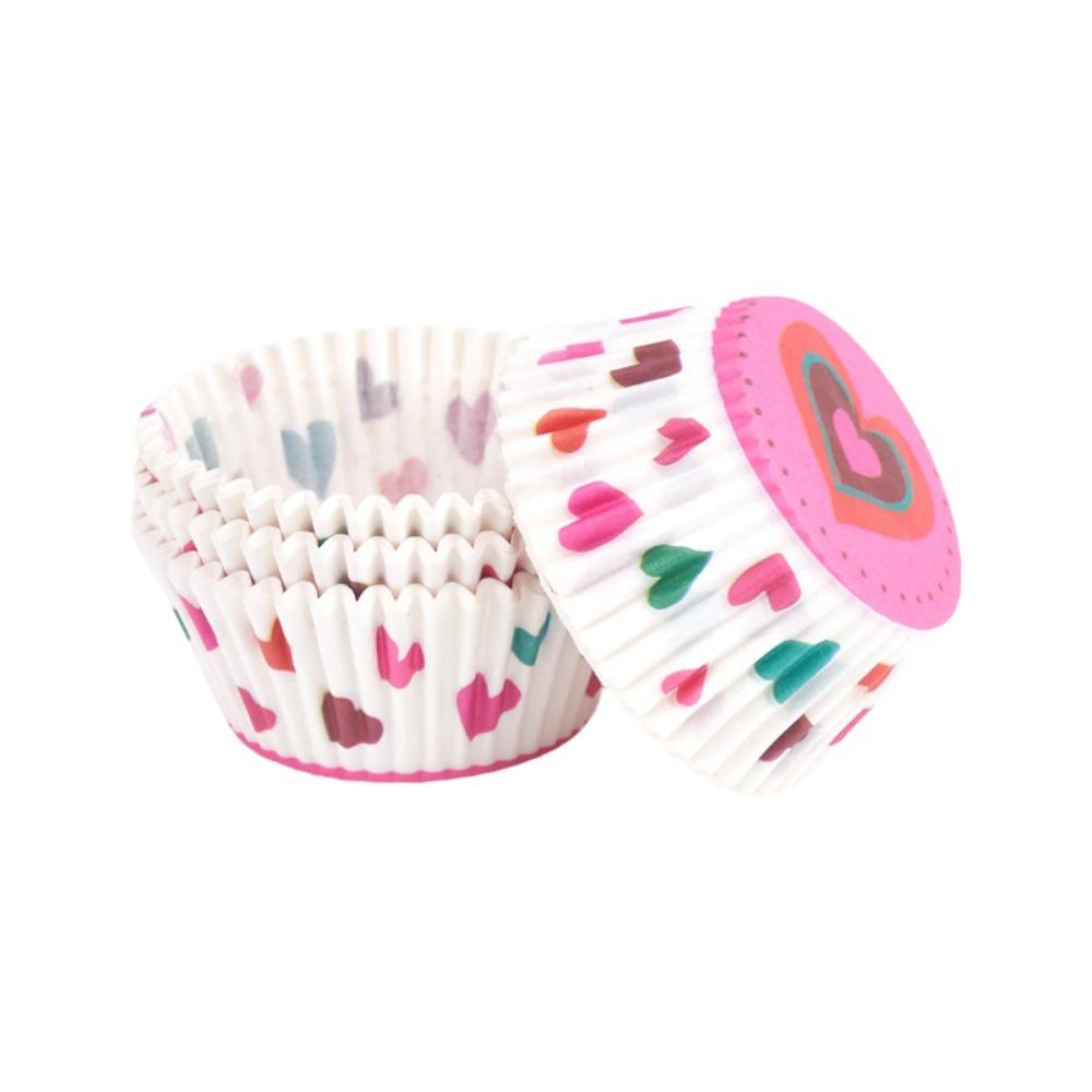 100pcs Colorful Cupcake Liners Greaseproof Paper Standard Size Baking Cups Food Grade Nonstick Molds Muffin Liners