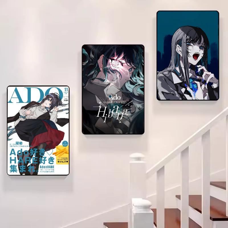 Singer Ado Poster HD Art Sticky Wall Waterproof Home Living Room Bedroom Bar Aesthetic Decoration