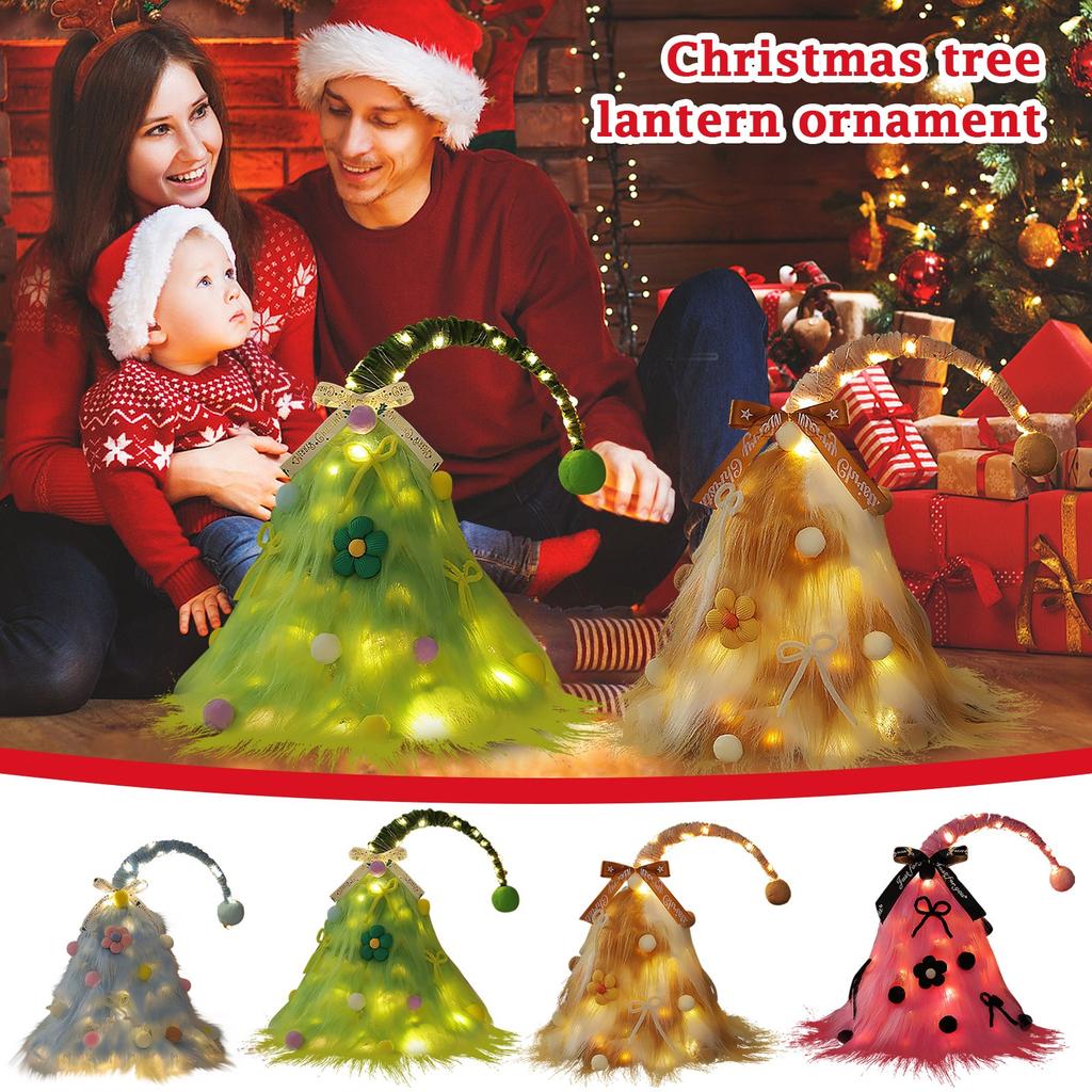 Christmas Atmosphere Green Plush Ornaments Christmas Tree Decoration Props