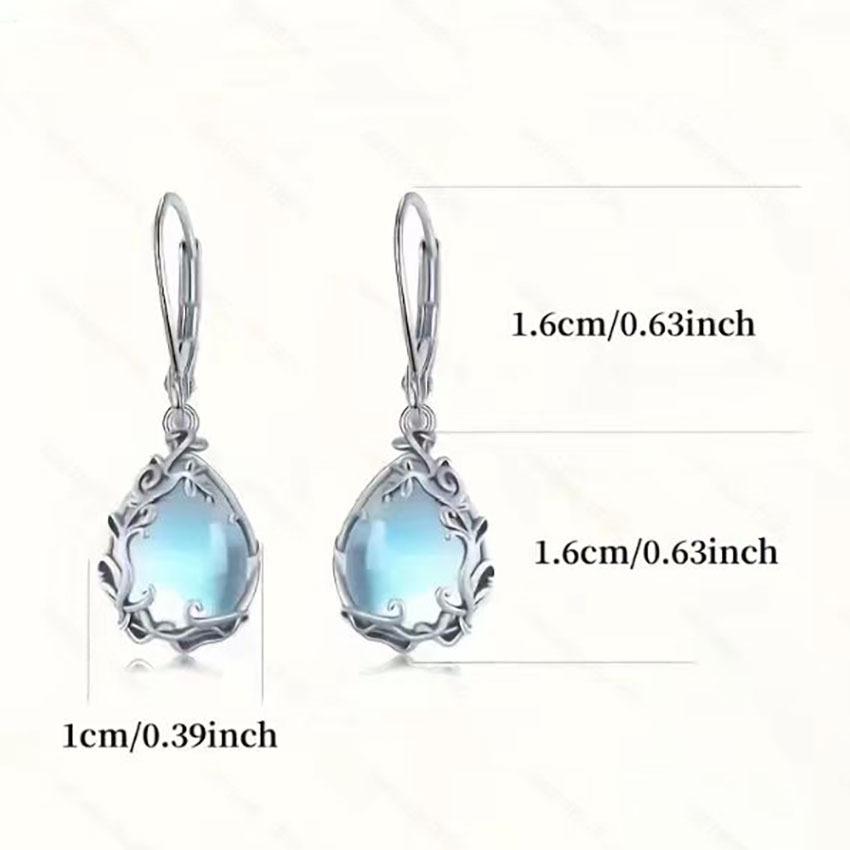 Boucles d'oreilles élégantes Goutte d'eau Lune Vague: Bijoux de Mode de Luxe Européens & Américains