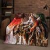 3D Kratos God of War Games Cartoon Gamer Flannel Blanket,Ultra Soft Warm Plush Throw for Home Bedroom Bed Sofa Cover Picnic Kids