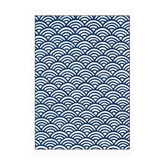 Rien-zome Tenugui Towel, Chusen Dyed, 100% Cotton, Made in Japan, Seigaiha Pattern