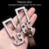 Titaniums Alloy Keychains Clip Waist Hanging Keychain Buckles  with Bottle Opener Screwdriver Outdoor Tool Key Holder