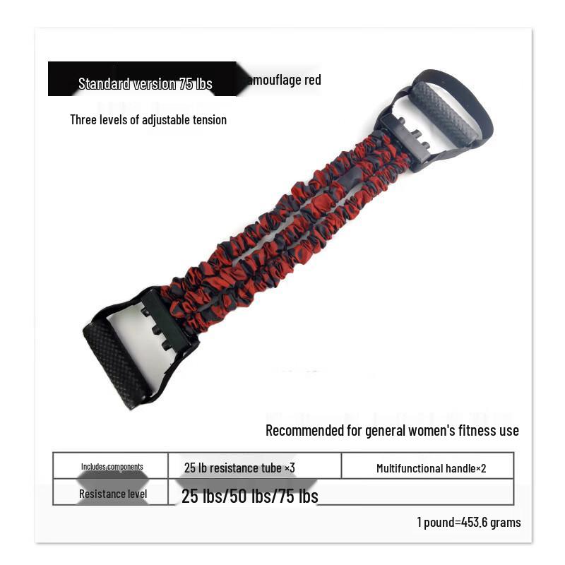 Junshi 3-Tube Adjustable Latex Resistance Expander