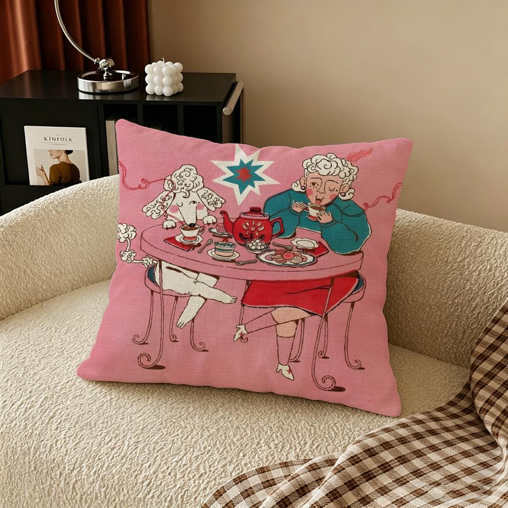 K-Kbrito Cushion Cover Natural Linen Pillowcase Set, All-In-One Decor For Sofa, Bedroom & Chair