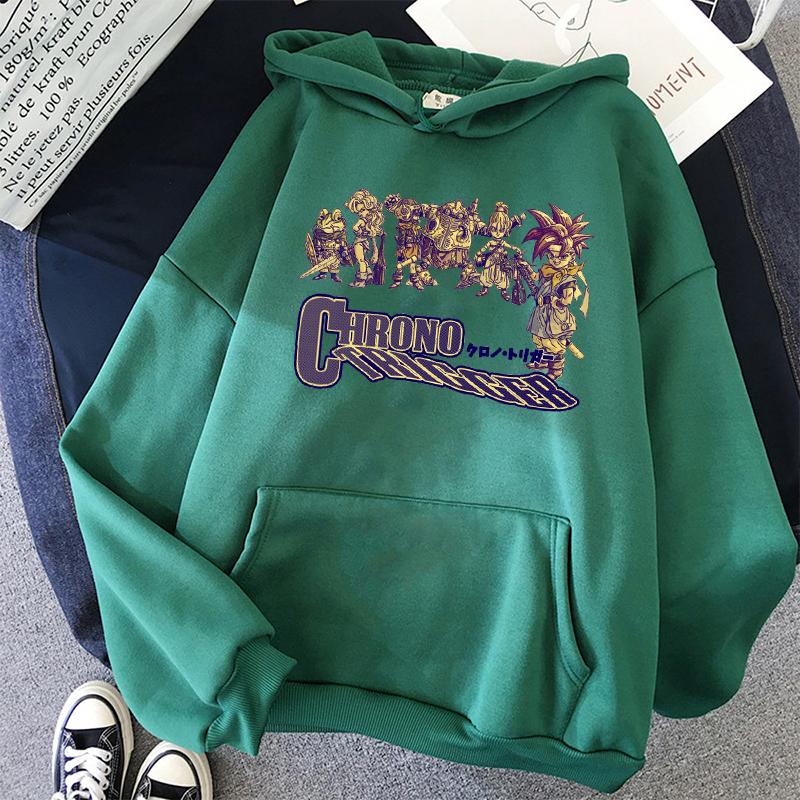 Chrono Trigger Printed Pullover Hoodies Sweatshirts  unisex Warrior with Sword Casual colorful Hooded Harajuku Oversized Hoodie