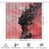 Modern Bathroom Shower Curtain with Abstract Pink and Black Swirl Design Polyester Fabric for Waterproof Protection
