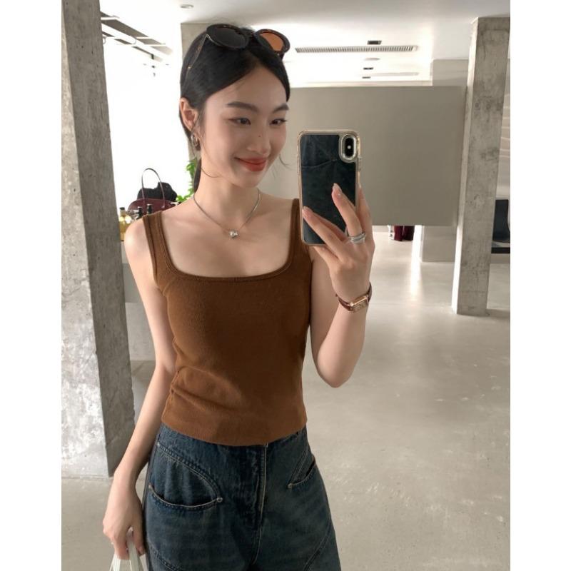 

Базовый односекционный квадратный воротник осень-зима теплый маленький жилет близко к натуральной внутренней части с нижней лямкой нижнее белье для женщин One size