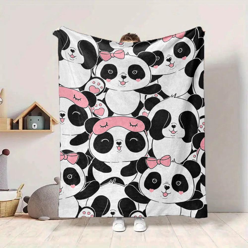 1pc Panda, Cute Blanket Warm, Cozy, And Soft, Suitable for Sofas, Beds, Cars, And Office Use.Perfect for Camping And Travel, Making It a Great Gift fo