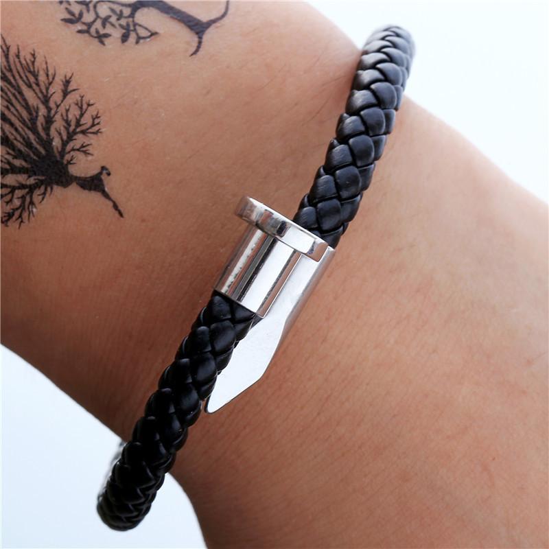Titanium Steel Geometric Unisex Bracelet Handcrafted Punk Jewelry For Travel Gifts