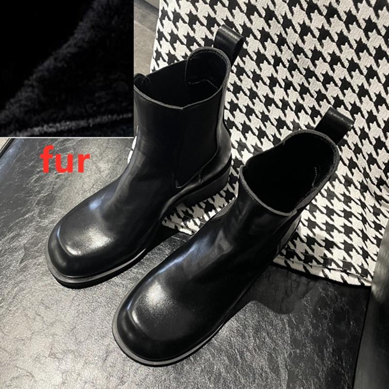 

Модные AIYUQI 2025 Новые женские ботинки челси Ретро квадратный носок Женские ботильоны Большой размер Стрейч женские Ботинки-сигареты 43 синий