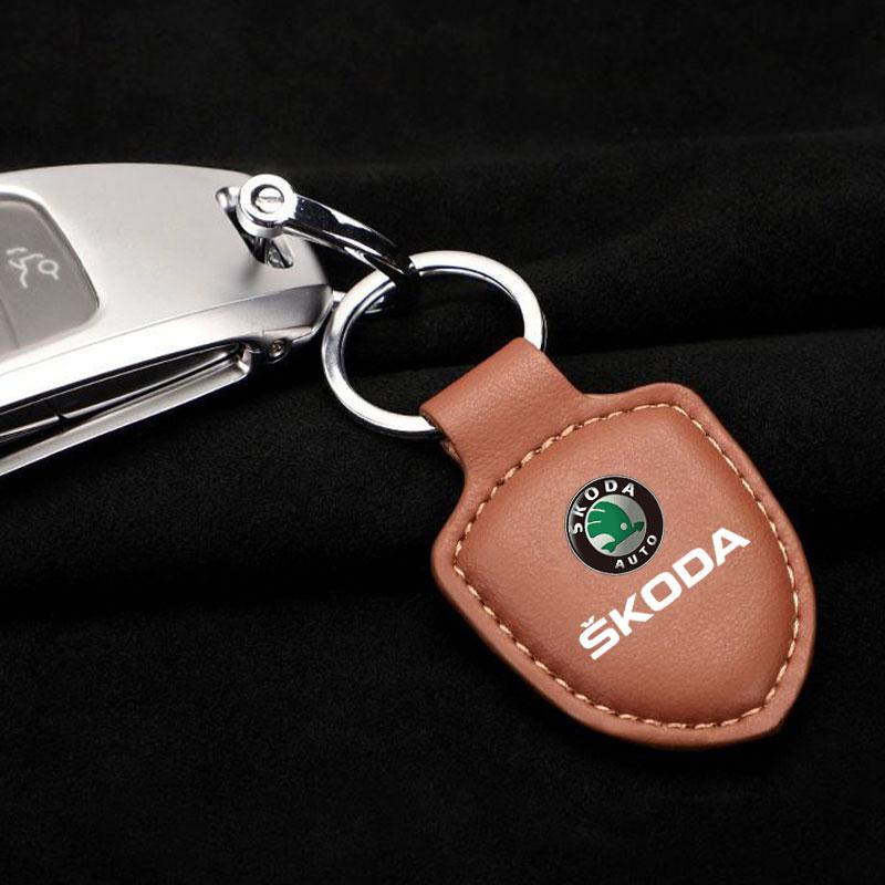 KITD7 Auto Reiner Farb Schlüsselanhänger Anhänger Schlüsselring Für Männer Frauen Geschenk Für Skoda octavia 2 a7 a5 rapid fabia yeti superb SCALA Zubehör