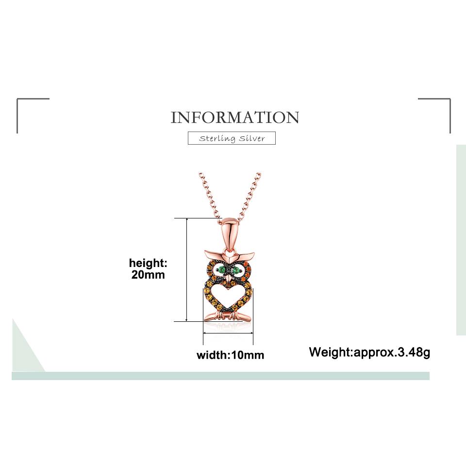 Umcho Eulen-Halskette aus massivem 925er-Sterlingsilber, Halsketten für Frauen, Jubiläumsgeschenk, edler Schmuck