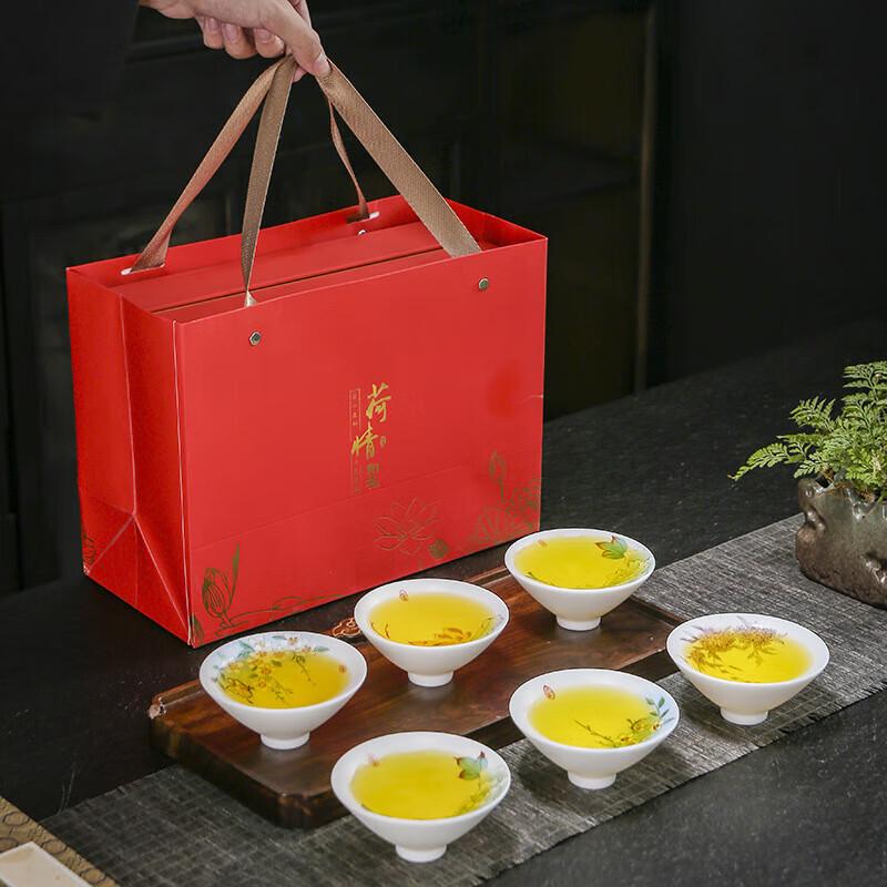 Hand-Painted Unglazed Ceramic Tea Cup