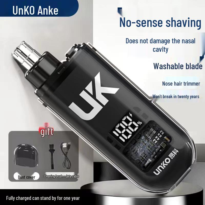 UK Onco Rechargeable Electric Nose Hair Trimmer - Washable Clipper for Men & Women