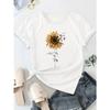 European Size  Pattern Printed Casual Round Neck Short Sleeve T-shirt Summer New Women's Wear