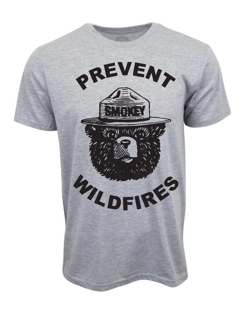 Smokey Bear Prevent Wild Fires T Shirt Gray S