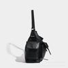 Large Capacity Crossbody Bag Autumn and Winter New PU Texture Trendy Niche Design Armpit Bag Hand-held Black Solid Color Motorcycle Bag