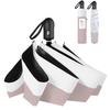 CICIBELLA Folding Automatic Opening and UV Light Folding Smoke Pink X Ice White Umbrella, One-touch Closing, Parasol, Protection, 100% Blocking,